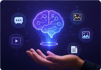 Illustration cerveau IA — esprit critique